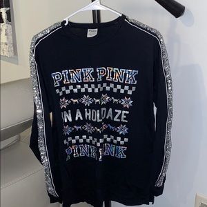 Pink Victoria’s Secret holidaze shirt